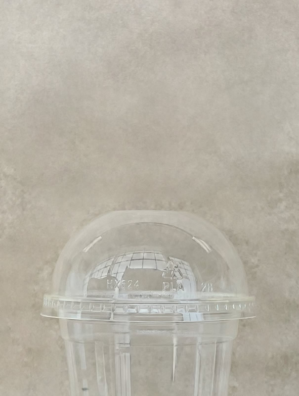 PLA Dome W/Hole Cold Cup Lid 95mm BPI